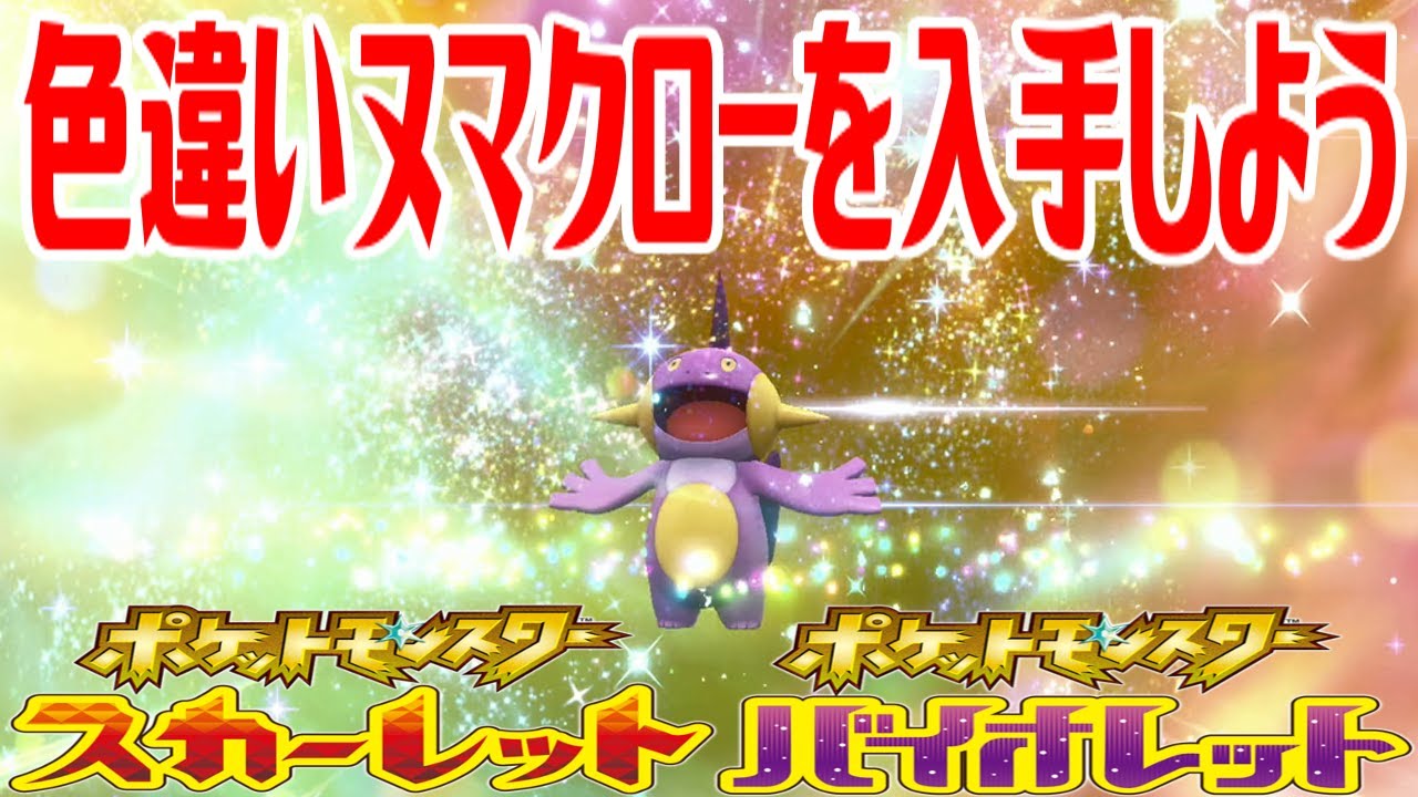 【ポケモンSV】色違いヌマクローを入手しよう 進化入手【ポケットモンスター スカーレット・バイオレット ゼロの秘宝 藍の円盤】Pocket Monsters