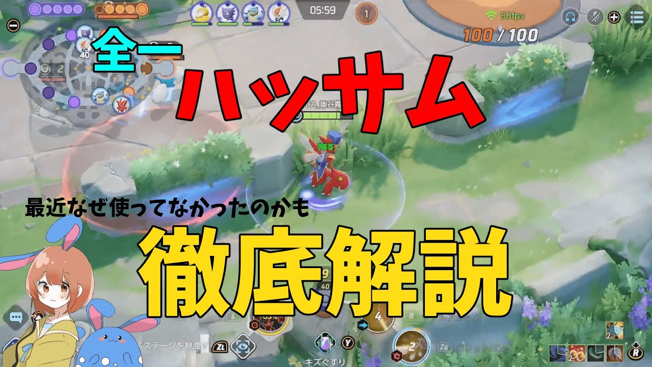満を持してハッサムを徹底解説！最近つかってなかった理由も！の巻【ポケモンユナイト】【詳細解説1001】