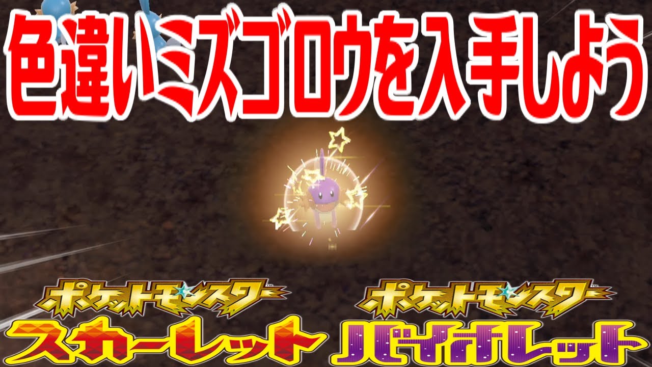 【ポケモンSV】色違いミズゴロウを入手しよう【ポケットモンスター スカーレット・バイオレット ゼロの秘宝 藍の円盤】Pocket Monsters