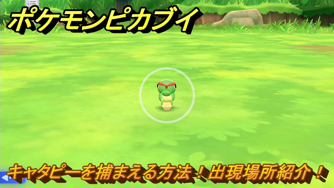 ポケモンピカブイ　キャタピーを捕まえる方法！出現場所紹介！図鑑コンプへの道！　【ポケットモンスター Let's Go! ピカチュウ・イーブイ】