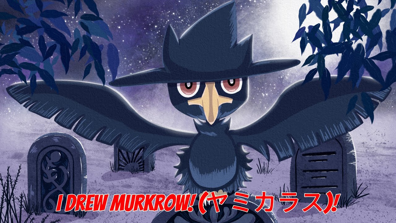 I drew Murkrow (ヤミカラス)! #PokéPapi Learns How To Draw #Pokemon