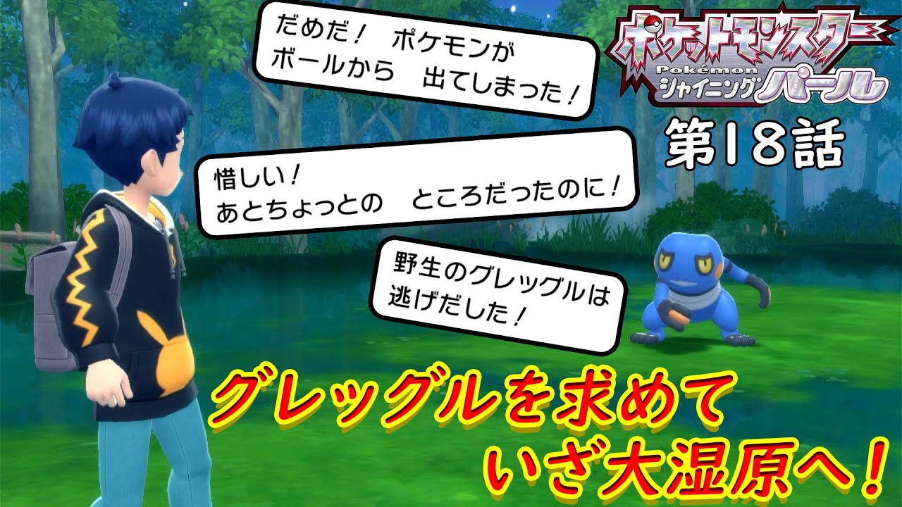 第18話  グレッグルを求めていざ大湿原へ！【ポケットモンスターシャイニングパール】