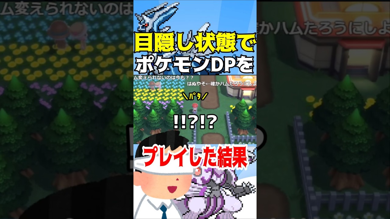 【まさかのｗ】目隠し状態でポケモンDPダイパをプレイした結果ｗｗｗ