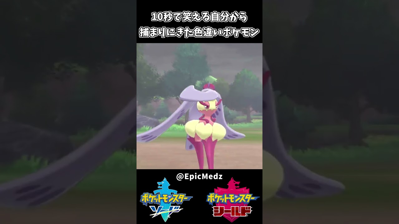 10秒で笑える自分から捕まりにきた色違いポケモンｗｗ【ポケットモンスター】