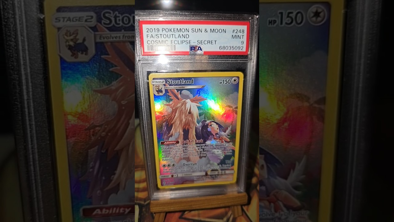 Stoutland ムーランド Bissbark Character Rare Cosmic Eclipse  PSA 9 Pokémon PocketMonsters