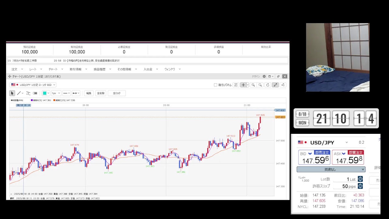 【FXライブ】初心者デモトレード挑戦編！FXお勉強中！FXは本当に稼げるか？！