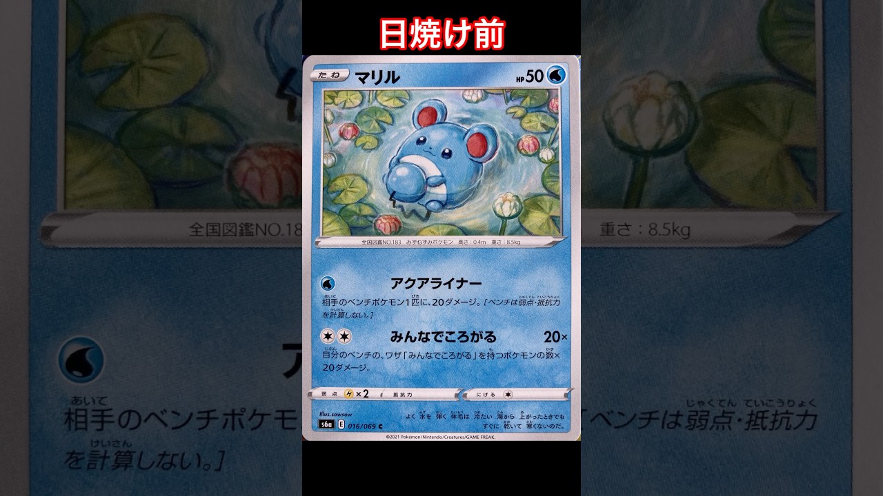 マリルの日焼けポケカ【ポケモンカード】
