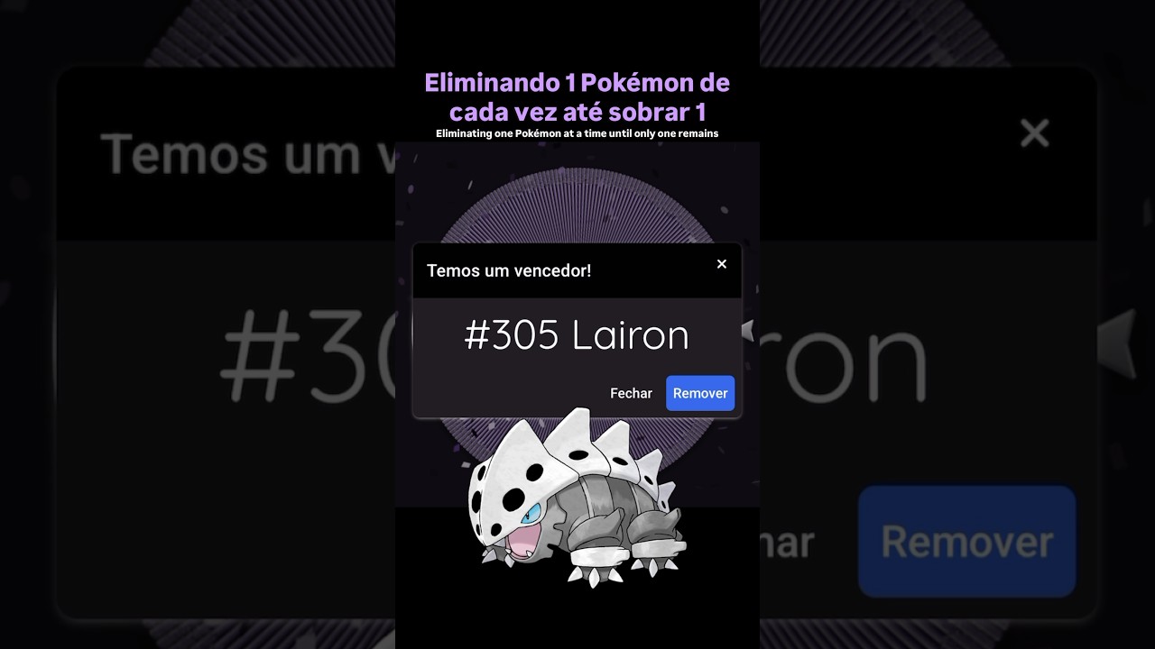 Eliminando 1 Pokémon de cada vez até sobrar 1 #305 Lairon