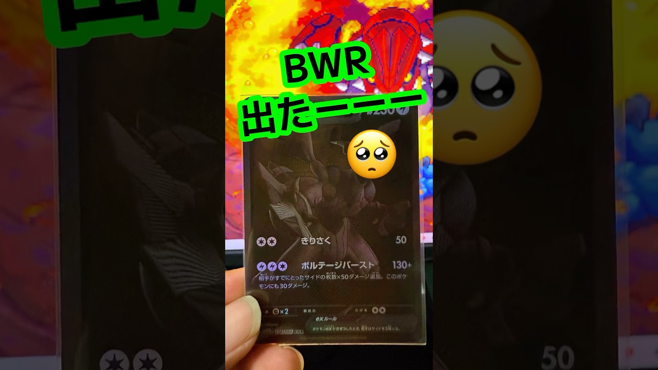 『ポケカ』ブラックボルトゼクロムBWR 神引き#shorts #ポケカ開封 #ポケモンカード  #神引き