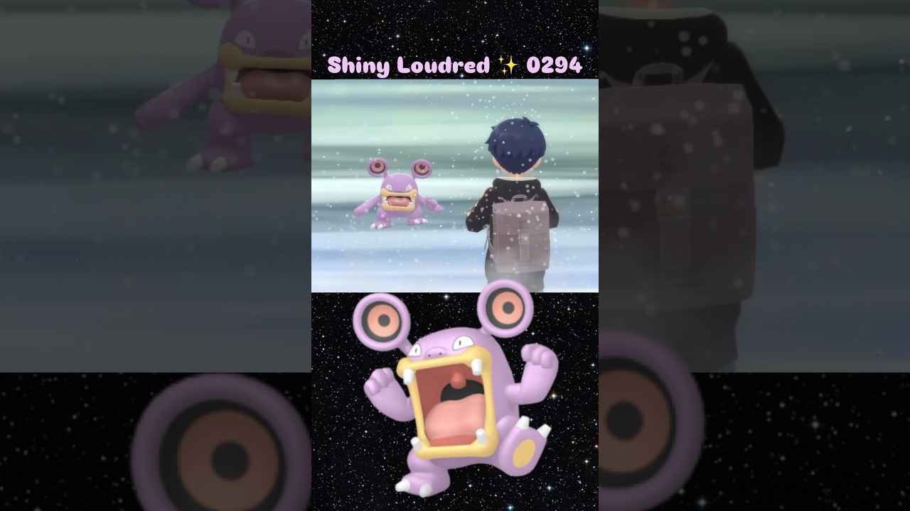 Shiny Loudred ✨ 0294 caught in Pokemon Briliiant Diamond with PokeRadar