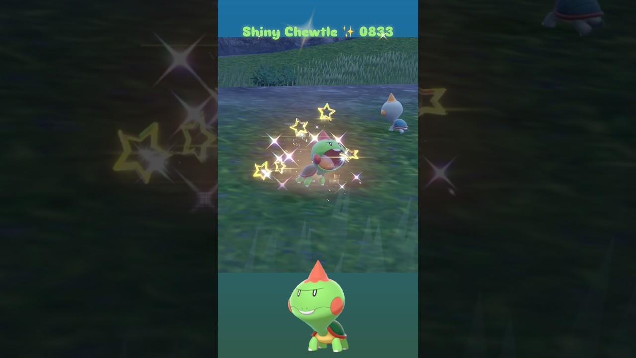 Shiny Chewtle ✨ 0833 caught in Pokemon Scarlet in the Wild on Switch 2