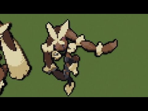 ［マイクラ］黙々とメガミミロップを作る［ポケモンドット絵］