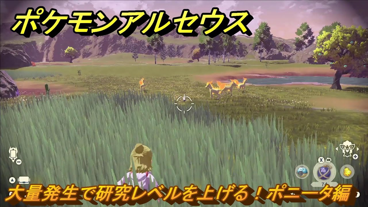 ポケモンアルセウス　大量発生で研究レベルを上げる！ポニータ編　＃６１６　【Pokémon LEGENDS アルセウス】
