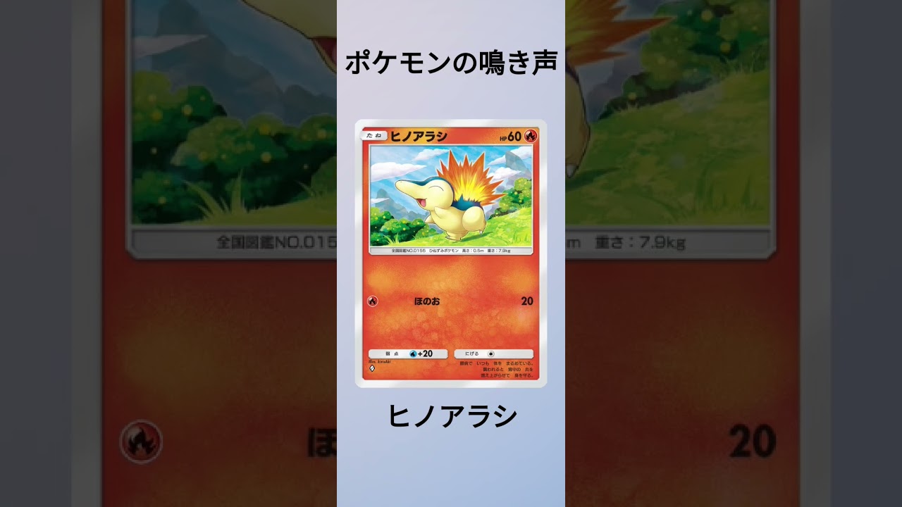 ポケモンの鳴き声・ヒノアラシ。