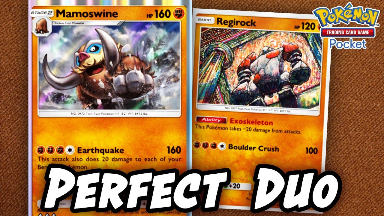 The New Mamoswine Is a Problem! Feat. Regirock [Pokémon TCG Pocket]