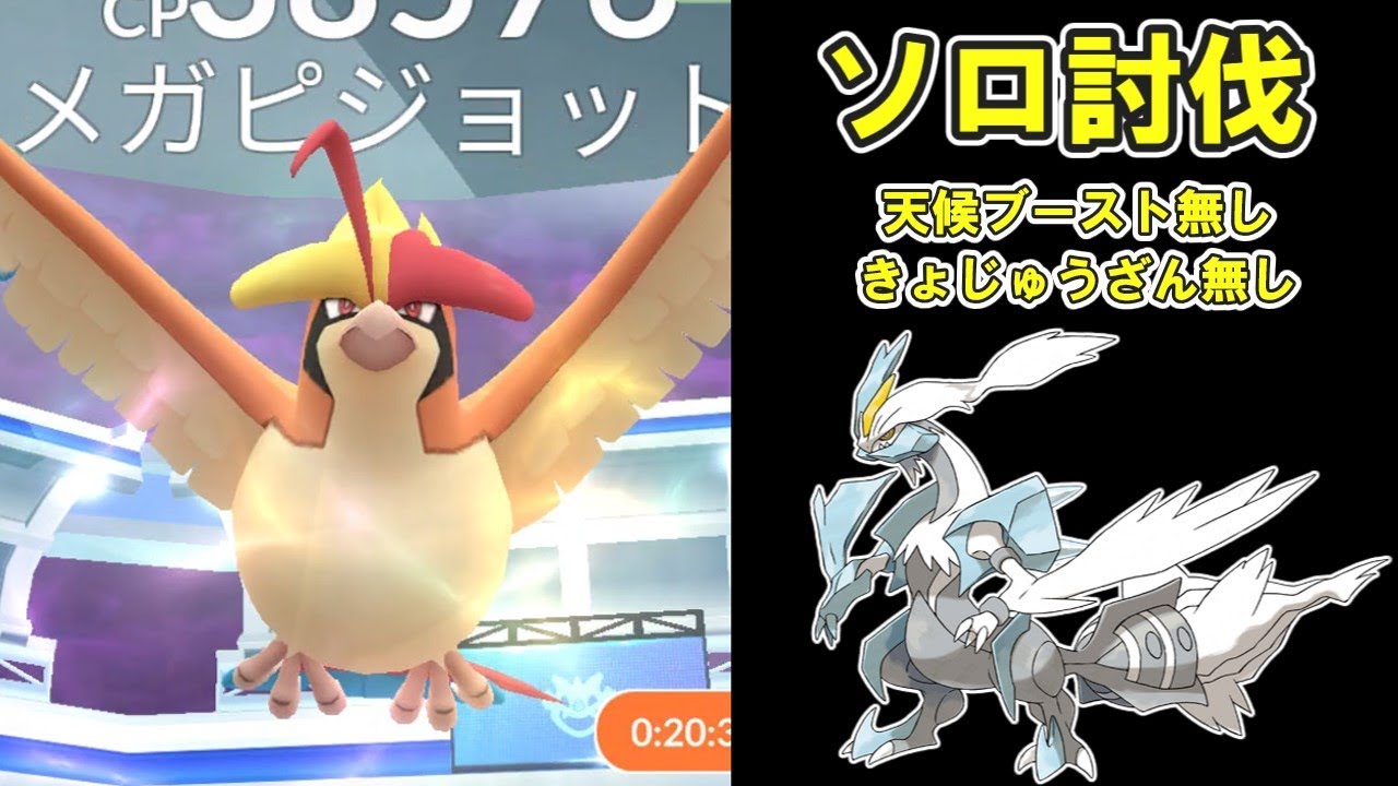 【ポケモンGO】メガピジョットソロ討伐してみた #ポケモンGO #PokémonGO #メガレイド