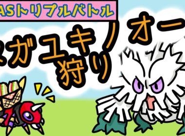 【ポケモンORAS】アリアドスがメガユキノオー狩りに出かけるよ【トリプルバトル】【VOICEVOX実況】