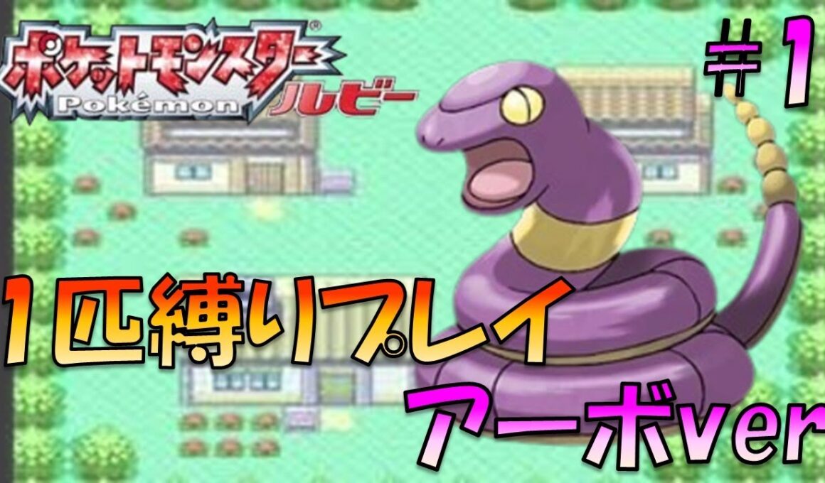 【1匹縛りプレイ】ホウエンのトレーナーにも初代ポケモンの強さをわからせてやった。ポケモン1匹縛りプレイ!! アーボきみに決めた！part 1【ゲーム実況】【ポケモンルビー】