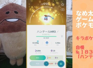【縦画面スマホ向け】なめ太郎のキラポケモン自慢コーナー１８３「ハンテール」【ポケモンgo】