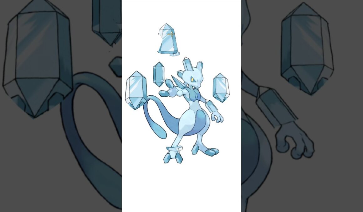 ミュウツー＋レジアイス。氷使い　#ポケモンフュージョン #改造ポケモン  #伝説のポケモン #最強ポケモン #色違いポケモン