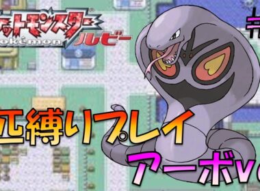 【ポケモンルビー/サファイア】ホウエンのトレーナーにも初代ポケモンの強さをわからせてやった。ポケモン1匹縛りプレイ!! アーボきみに決めた！part 2【ゲーム実況】【縛りプレイ】