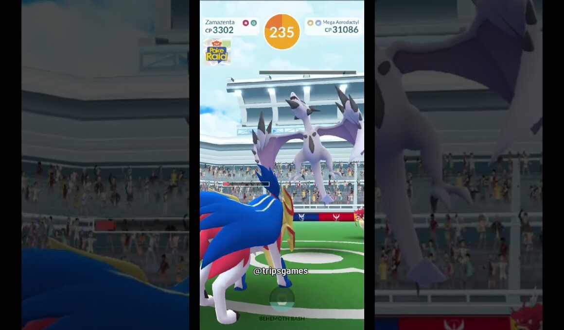 Mega Aerodactyl Raid Battle #pokemon #shortvideo #megaraid #aerodactyl