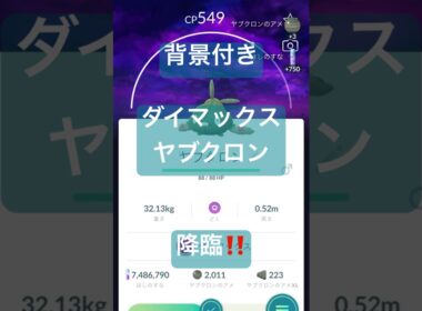 【紫黒の空】ヤブクロンのダイマックスレイドバトル参戦動画/ソロ討伐#ポケモンgo #pokemongo