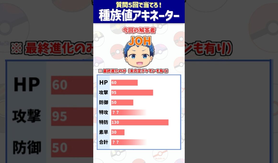 【ポケモン】進化前だけリージョンフォームポケモン【種族値アキネーター】#shorts #ポケモンクイズ  #dojest #ポケモンsv