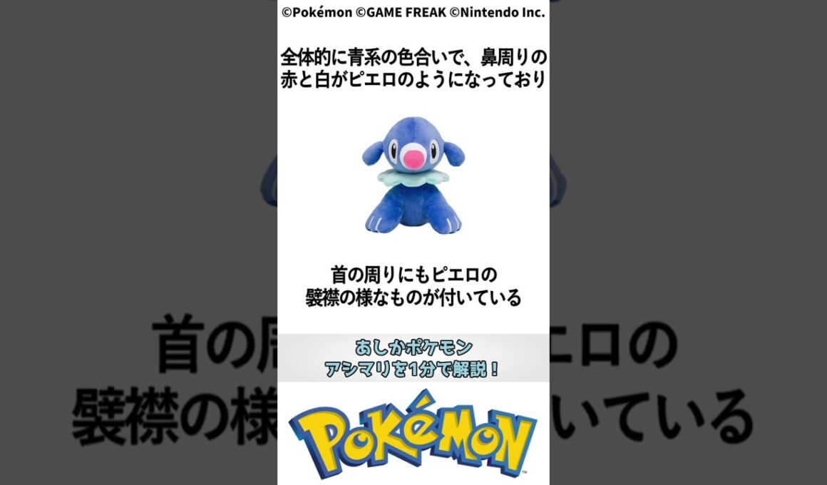 ポケモン 1分でわかるアシマリ Pokemon #ポケモン #pokemon #ポケットモンスター