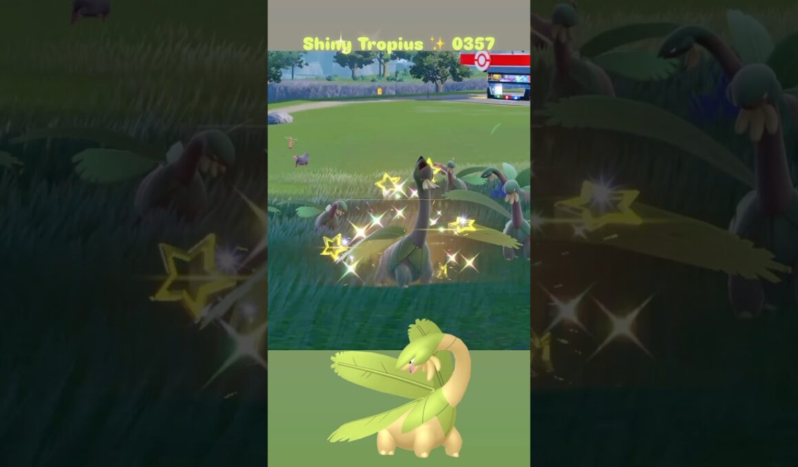 Shiny Tropius ✨ 0357 caught in Pokemon Scarlet with Mass Outbreak on Switch 2