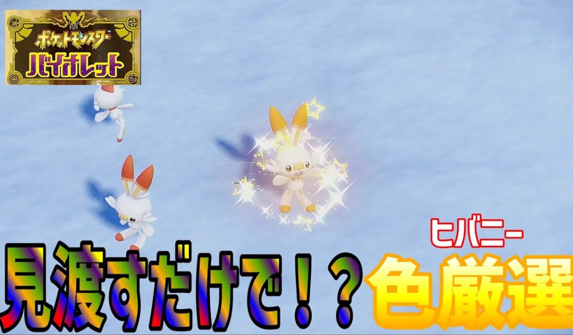 【ポケモンsv】御三家ヒバニーの色厳選していく！！