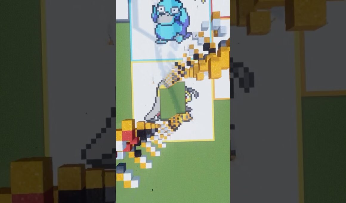 あなたの推しポケモンは？マイクラで作ります！ #クチート#minecraft #sandart #shorts