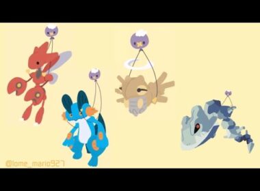 フワンテがいろんなポケモンを持ち上げる絵ができるまで　#6 【ハッサム/ラグラージ/ヌケニン/ ハガネール編】