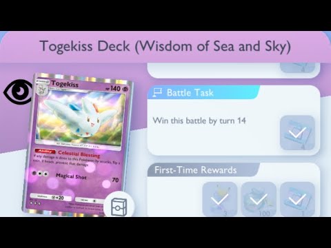Pokémon TCG Pocket - Togekiss Deck (Wisdom of Sea and Sky) | Early Win Mission