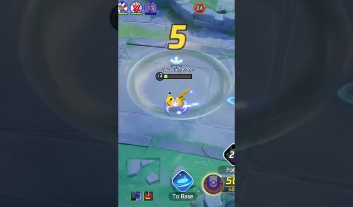 wait !! Alolan Ninetales vs Pikachu ultimate power #shorts #pokemonunite