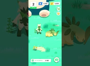 ベイリーフの香りを嗅ぐ変態ニャローテ　#shorts #てらこや #ゲーム実況 #ポケモン #ポケモンスリープ #ニャローテ #youtube