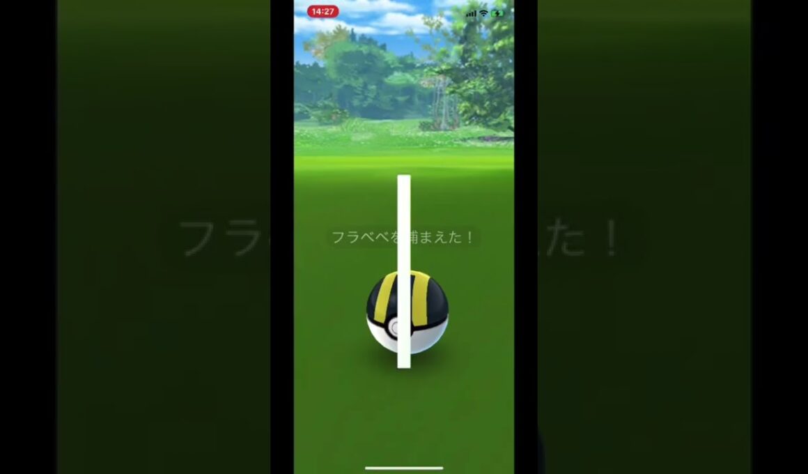 【初オレンジフラべべ】#shorts ＃Shorts #shiny #olage #フラべべ　#オレンジ　#初ゲット　#ポケモンgo #ポケモン　#色違いポケモン　#pokemongo