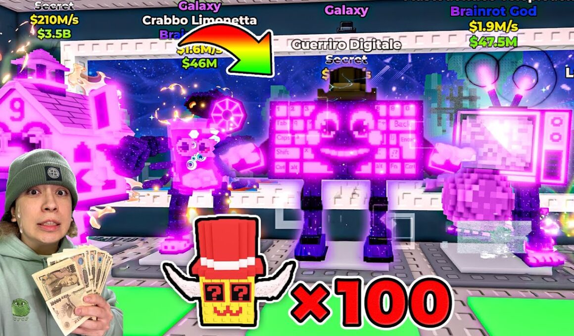 10万円課金してラッキーブロック100個あけた！新シークレットを狙え！🪐【ロブロックス/ROBLOX】