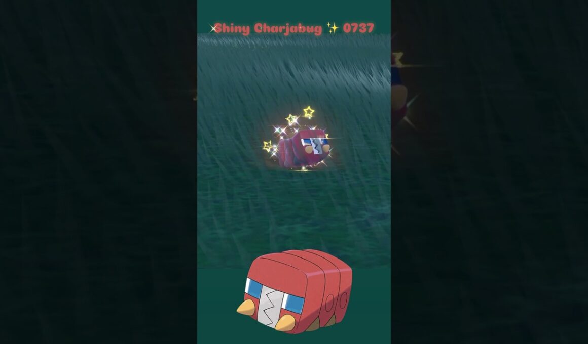 Shiny Charjabug ✨ 0737 caught in Pokemon Scarlet Teal Mask DLC with Mass Outbreak on Switch 2