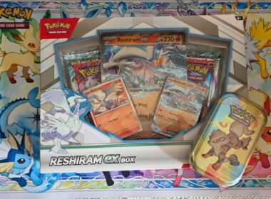 Pokémon 151 tin and the reshiram ex box