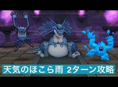 天気のほこら 雨 2ターン攻略 【ドラクエウォーク】 リザードファッツ