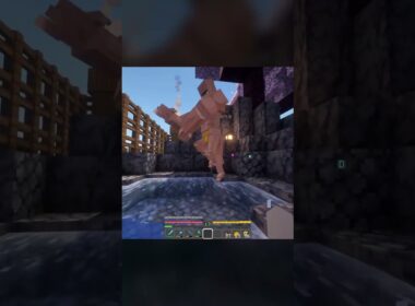 温泉でまったり☺️ #マインクラフト #コブルモン #ポケモンマインクラフト