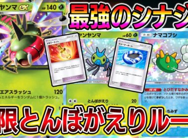 【ポケポケ】メガヤンマの"無限とんぼがえり"！ナマコブシが倒されたらエアスラッシュで勝てる最強システムｗｗｗｗ【Pokémon Trading Card Game Pocket】ポケポケ