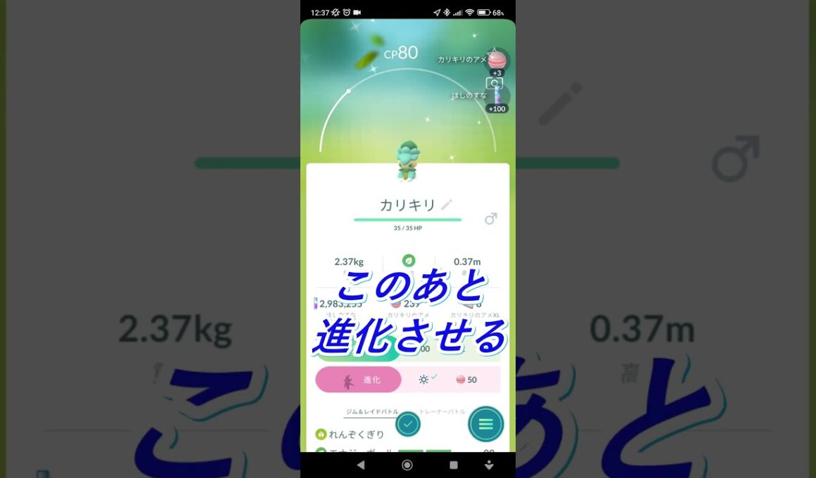 【ポケモンＧＯ】色違いカリキリからのラランテス#ポケモン#ポケモンGO#ポケットモンスター#色違い#shorts#ゲーム#スマホゲーム#スマホ#バトル#ゲーム動画#動画#色違いポケモン　