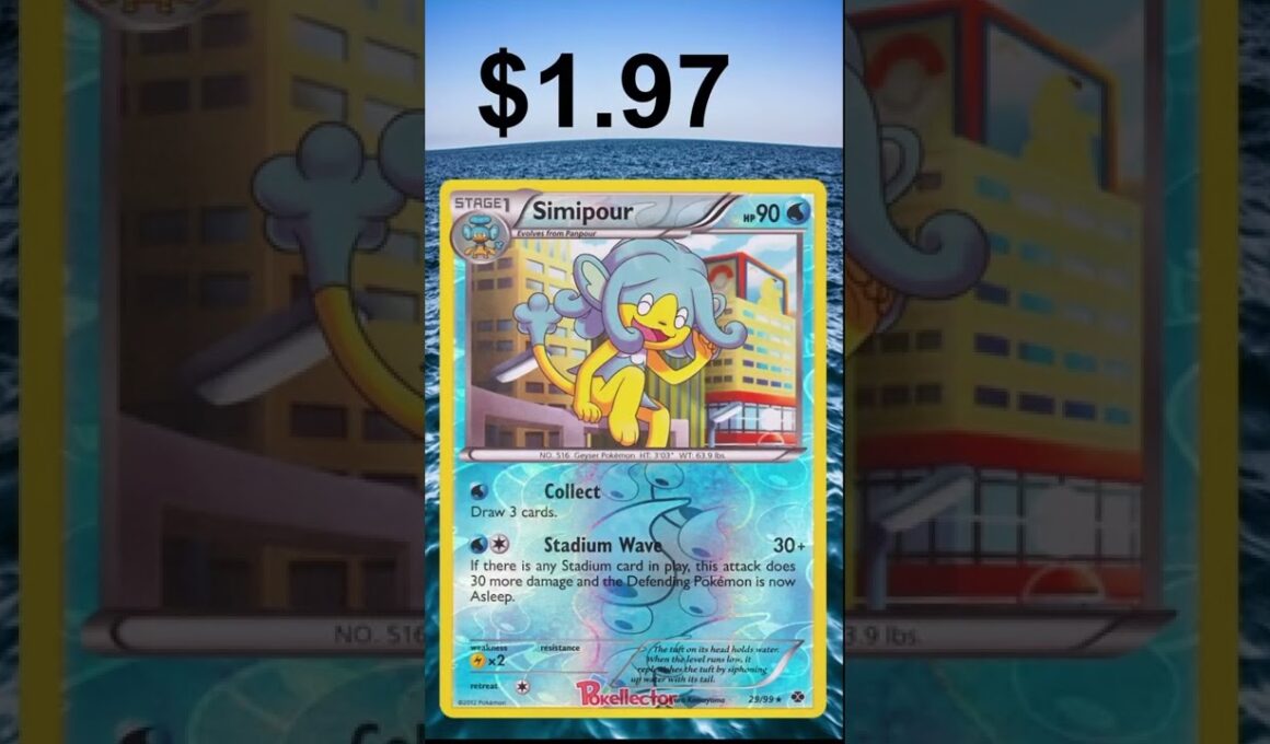 Top 5 Most Expensive Simipour Cards! #fyp #pokemon #shorts #cool #top5 #top10 #love #tcg #ten #five