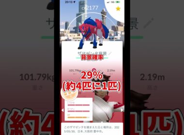 ザシアンザマゼンタの色違いと背景の確率？GOフェス2025大阪の結果紹介！#ポケモンgo #shots #ザシアン #ザマゼンタ