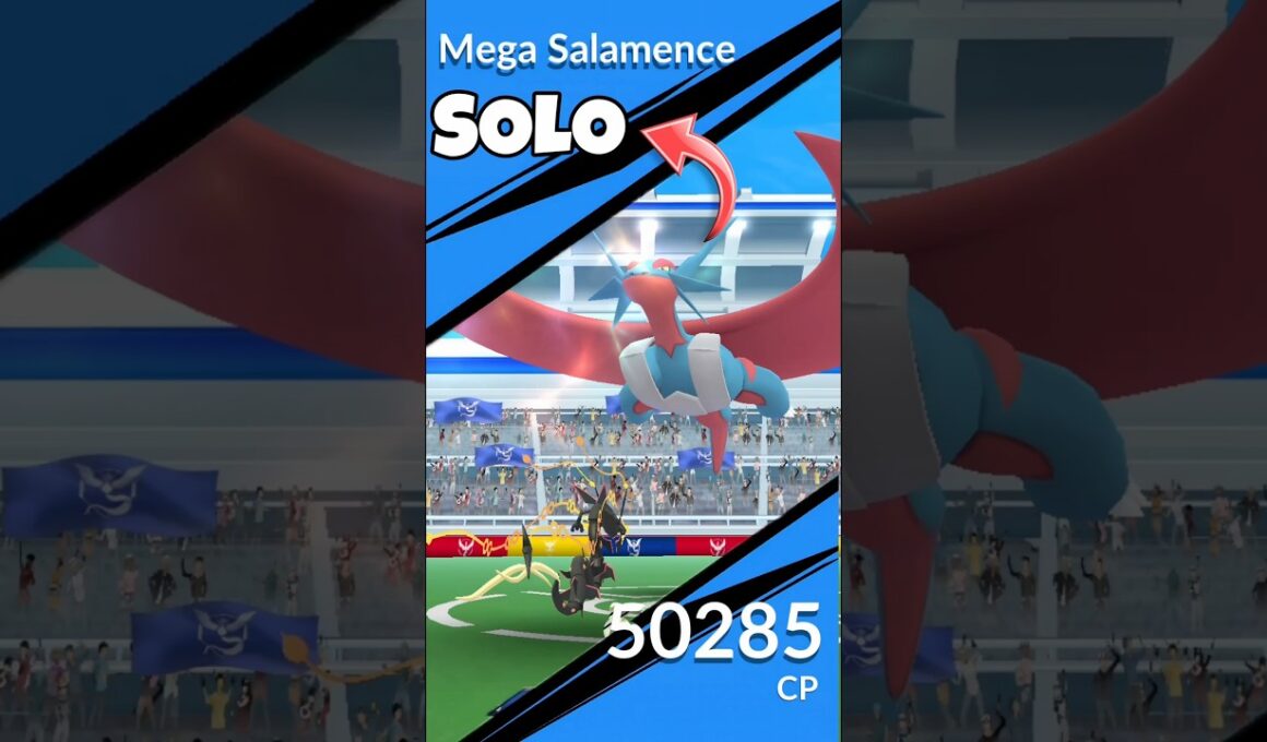ポケモンGOでメガレックウザとソロでメガサラマンダーレイドに挑戦✨️