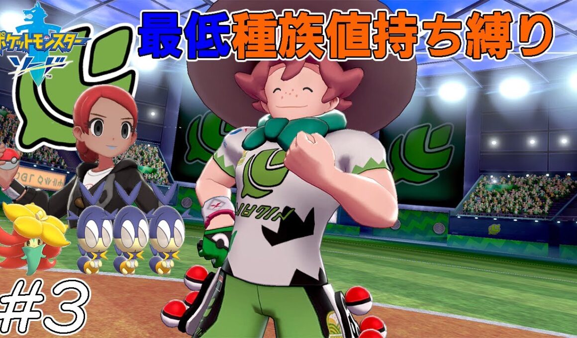 【ゆっくり実況】ポケモン（ソード）を最低種族値持ちだけでクリアする　part3【ポケモン剣盾】