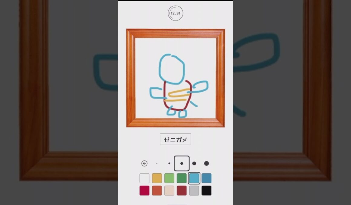 ３０秒で描く「ゼニガメ２」 #30秒お絵かき #shorts #お絵かき #落書き #イラスト #ゲーム実況 #落書き