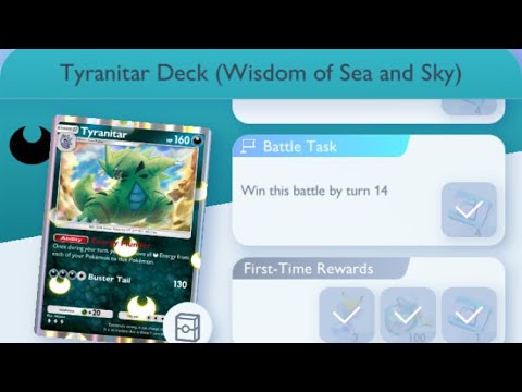 Pokémon TCG Pocket - Tyranitar Deck (Wisdom of Sea and Sky)